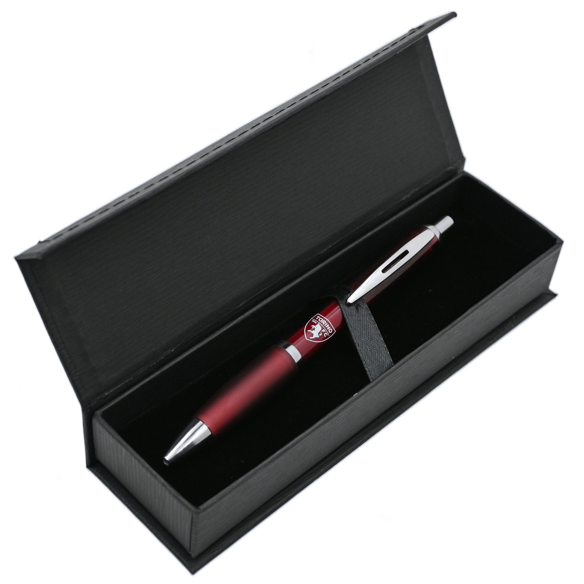 PENNA SFERA IN PLASTICA E METALLO LOGO UFFICIALE TORINO FC IN BOX