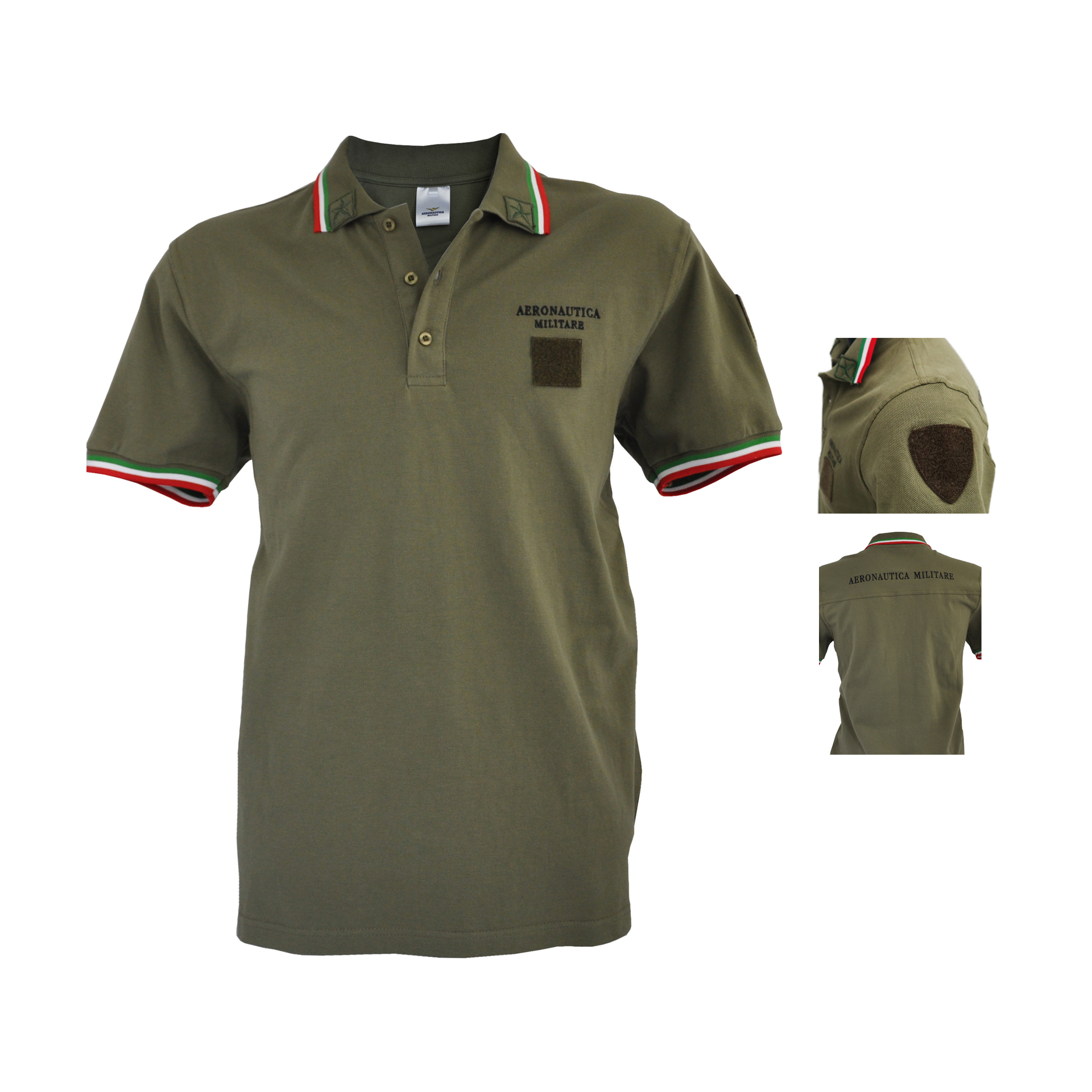 POLO VERDE MILITARE MANCA CORTA AERONAUTICA MILITARE