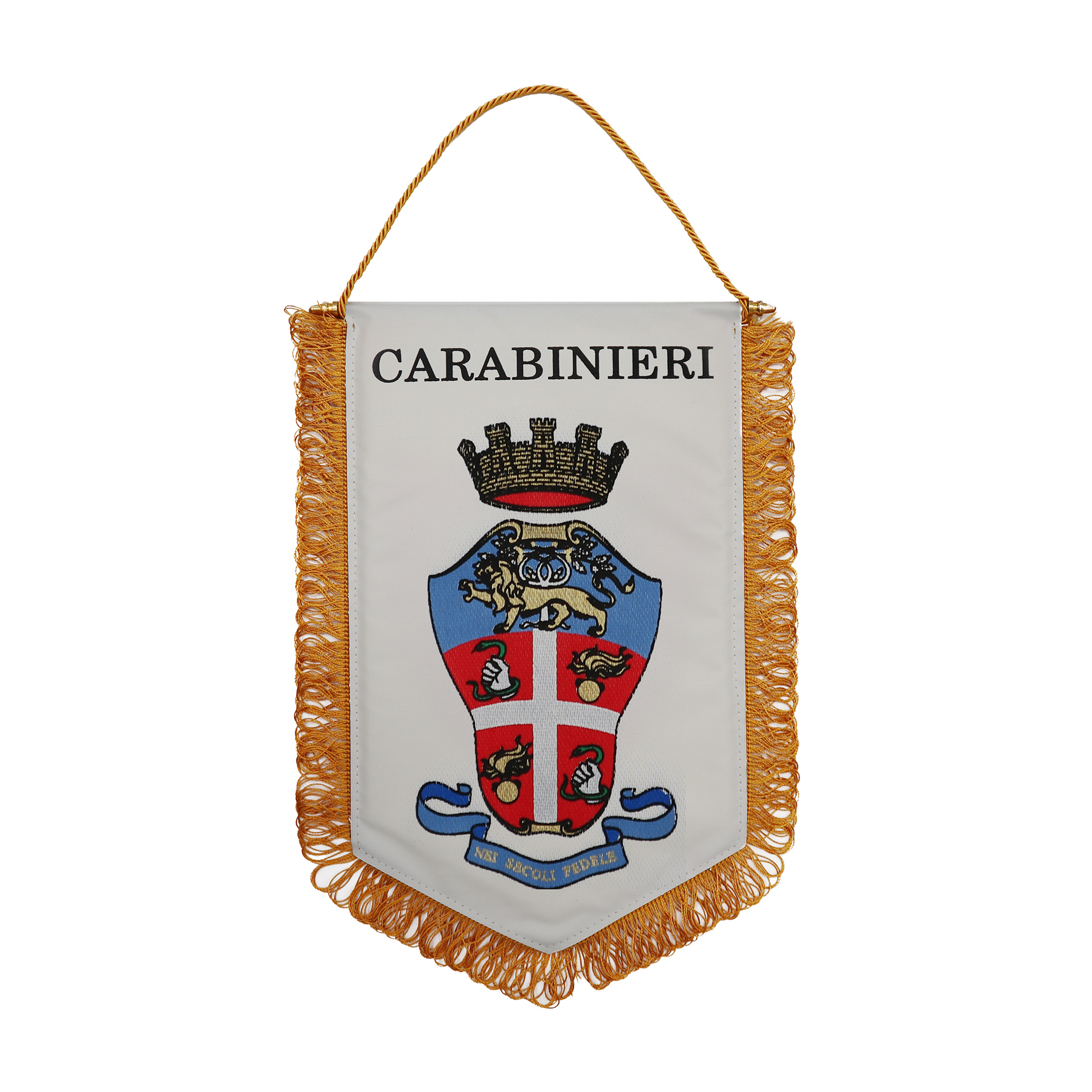 GAGLIARDETTO ARALDICO CARABINIERI PENTAGONALE MEDIO 20X28 CM