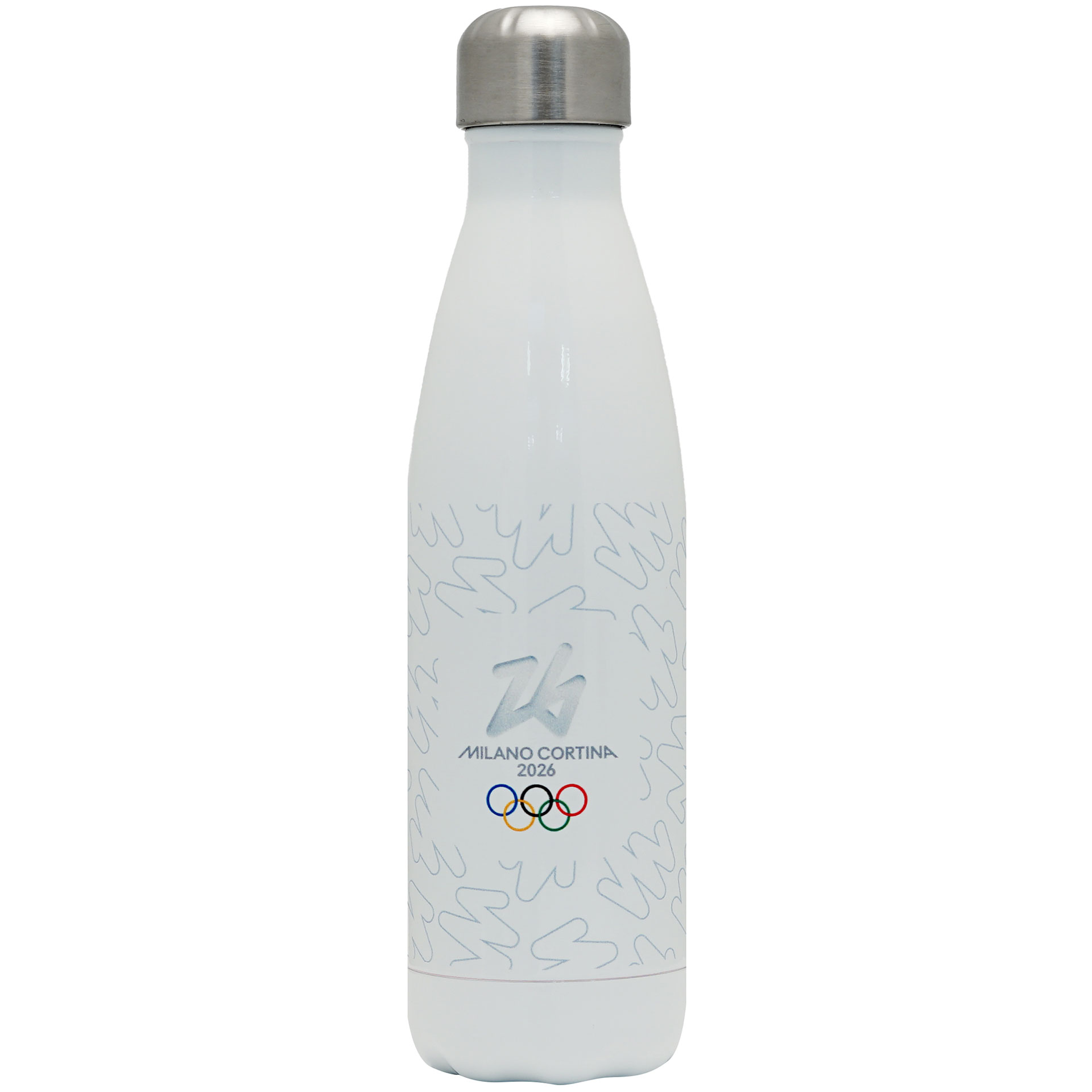 BORRACCIA TERMICA BIANCA 500 ML OLYMPIC EMBLEMA COLORATO SIGN